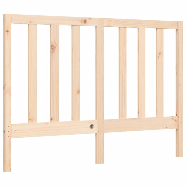 Bedframe met hoofdbord massief hout 140x200 cm