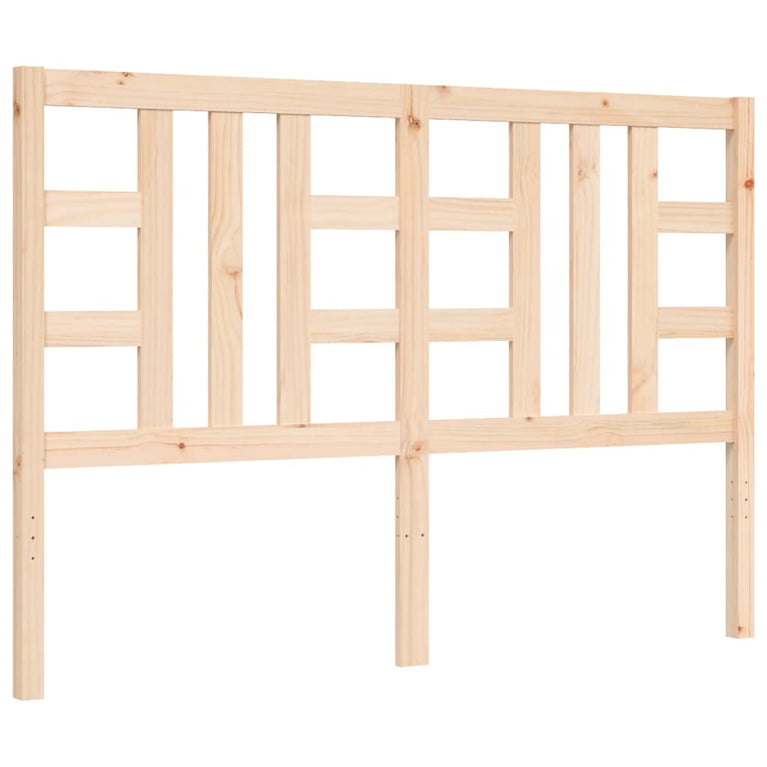 Bedframe met hoofdbord massief hout 140x200 cm