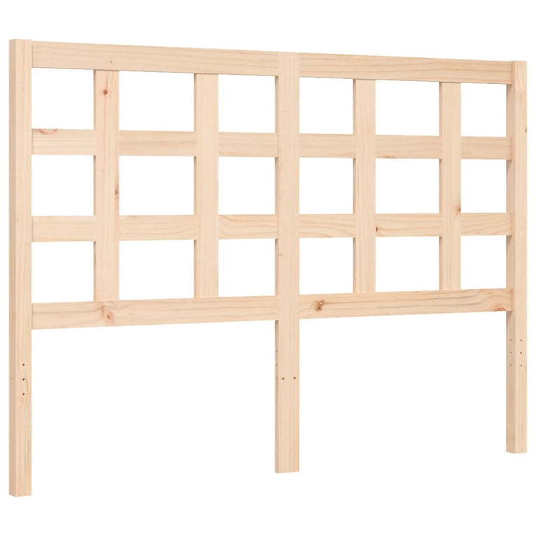 Bedframe met hoofdbord massief hout 140x200 cm