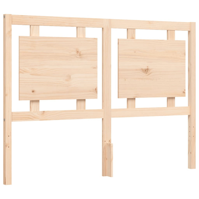 Bedframe met hoofdbord massief hout 140x200 cm
