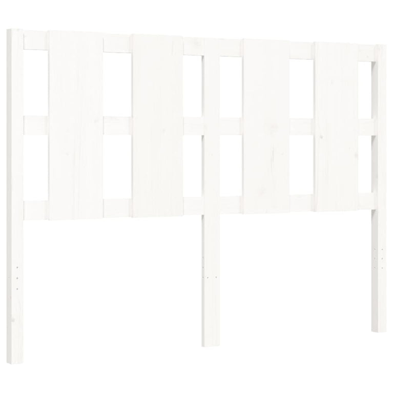 Bedframe met hoofdbord massief hout wit 4FT Small Double