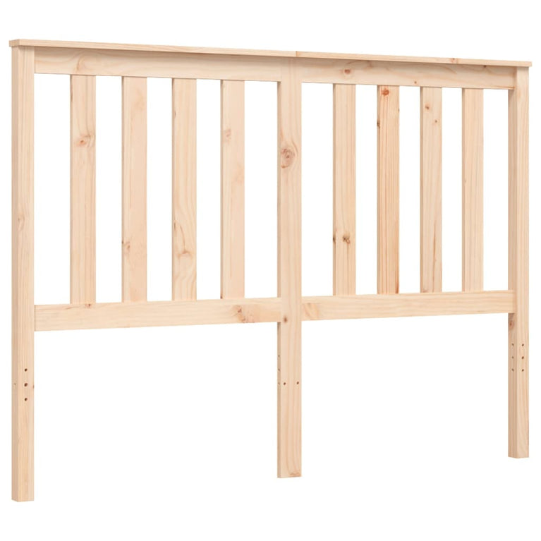 Bedframe met hoofdbord massief hout 140x190 cm