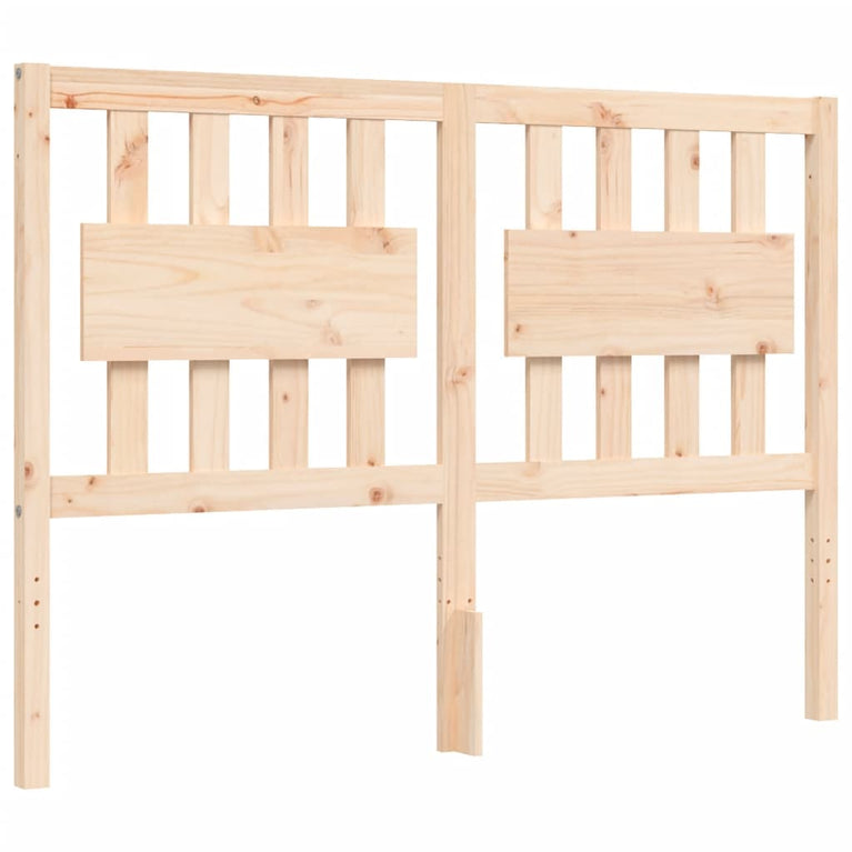 Bedframe met hoofdbord massief hout 4FT6 Double