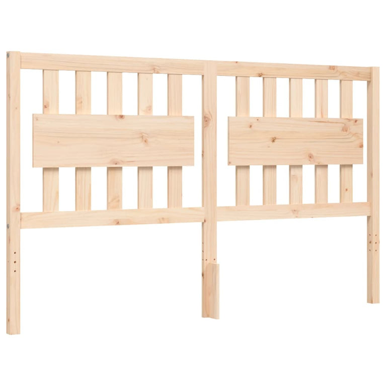 Bedframe met hoofdbord massief hout 160x200 cm