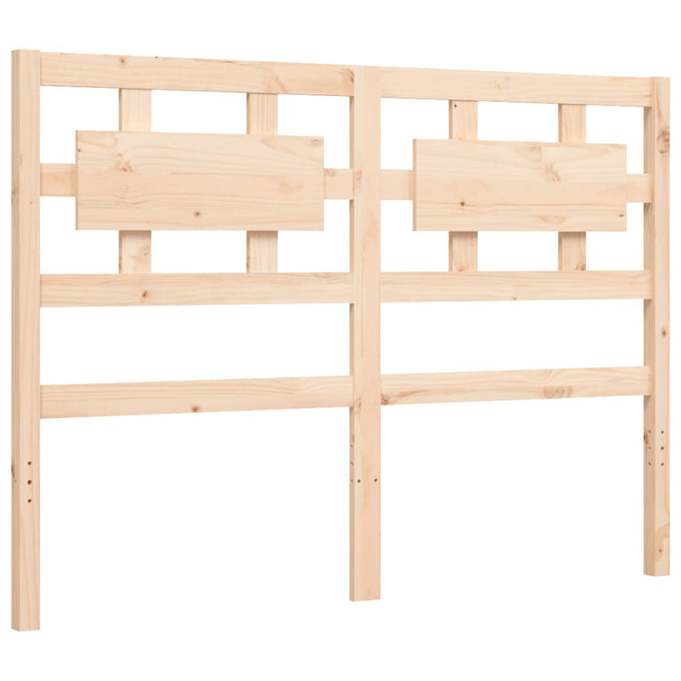 Bedframe met hoofdbord massief hout 140x200 cm