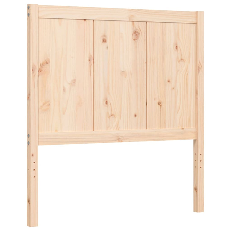 Bedframe met hoofdbord massief hout 3FT Single