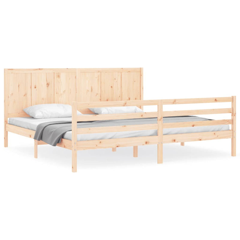 Bedframe met hoofdbord massief hout 6FT Super King