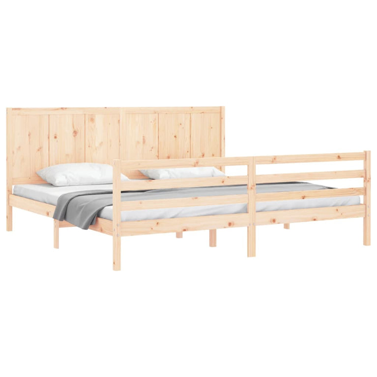 Bedframe met hoofdbord massief hout 6FT Super King