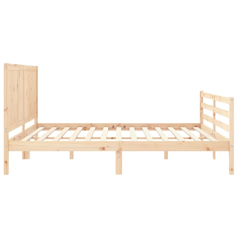 Bedframe met hoofdbord massief hout 6FT Super King
