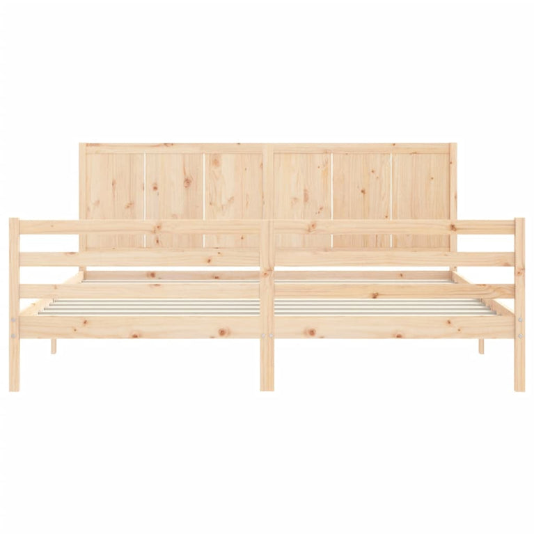 Bedframe met hoofdbord massief hout 6FT Super King