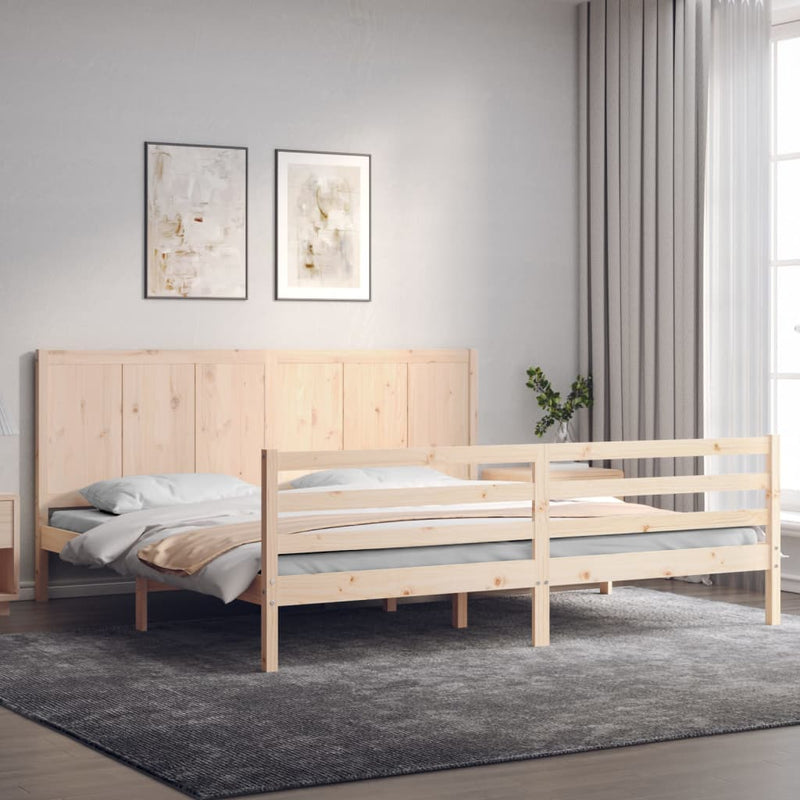 Bedframe met hoofdbord massief hout 6FT Super King