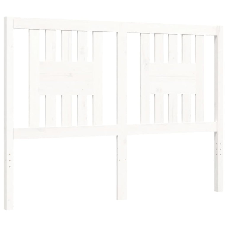 Bedframe met hoofdbord massief hout wit 4FT Small Double