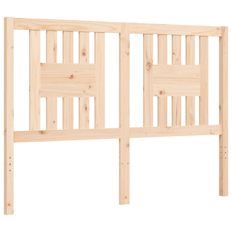 Bedframe met hoofdbord massief hout 140x200 cm