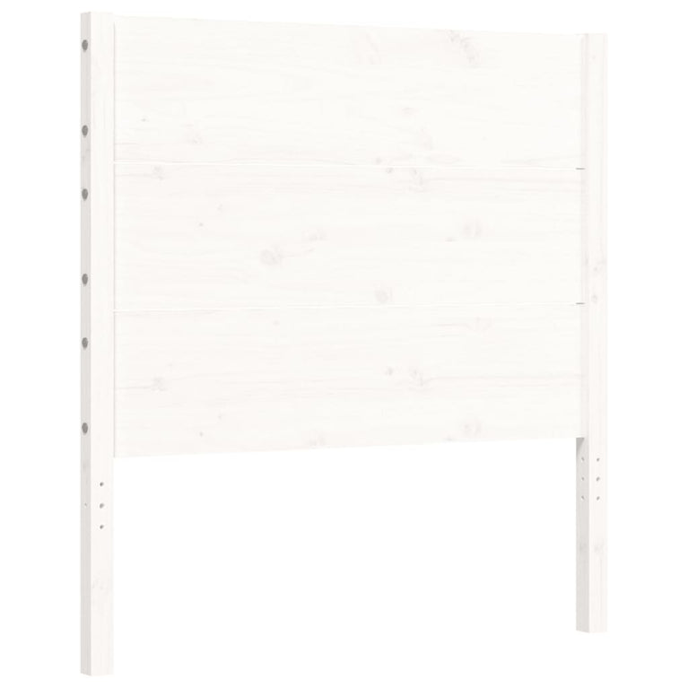 Bedframe met hoofdbord massief hout wit 2FT6 Small Single