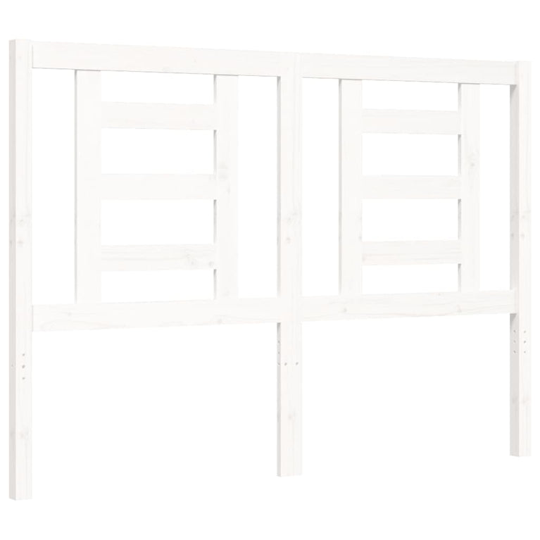 Bedframe met hoofdbord massief hout wit 4FT Small Double
