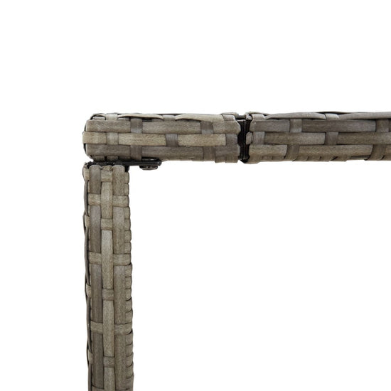 7-delige Tuinbarset met kussens poly rattan grijs MeubelReus