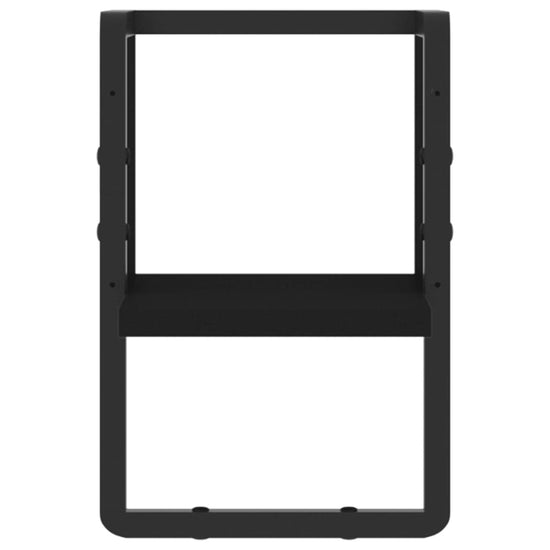Wandschap met stang 20x25x30 cm zwart MeubelReus