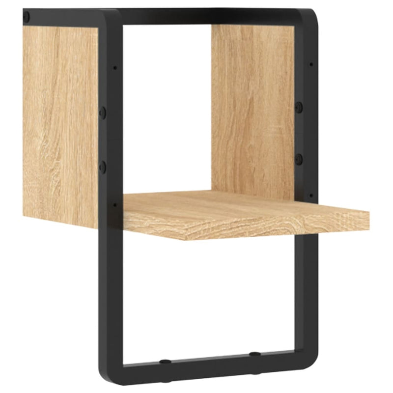 Wandschap met stang 20x25x30 cm sonoma eikenkleurig MeubelReus