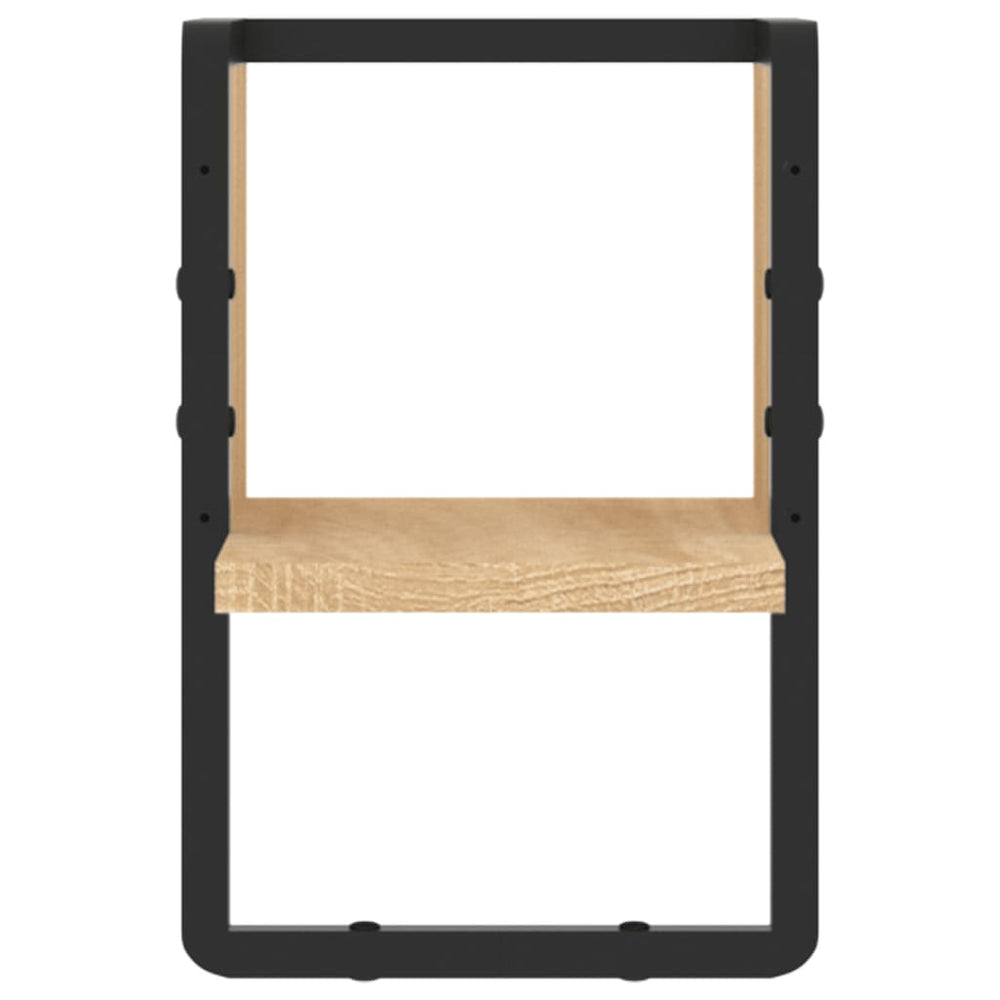 Wandschap met stang 20x25x30 cm sonoma eikenkleurig MeubelReus