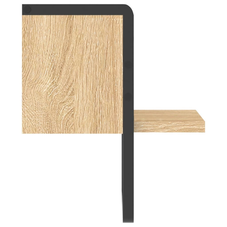 Wandschap met stang 20x25x30 cm sonoma eikenkleurig MeubelReus