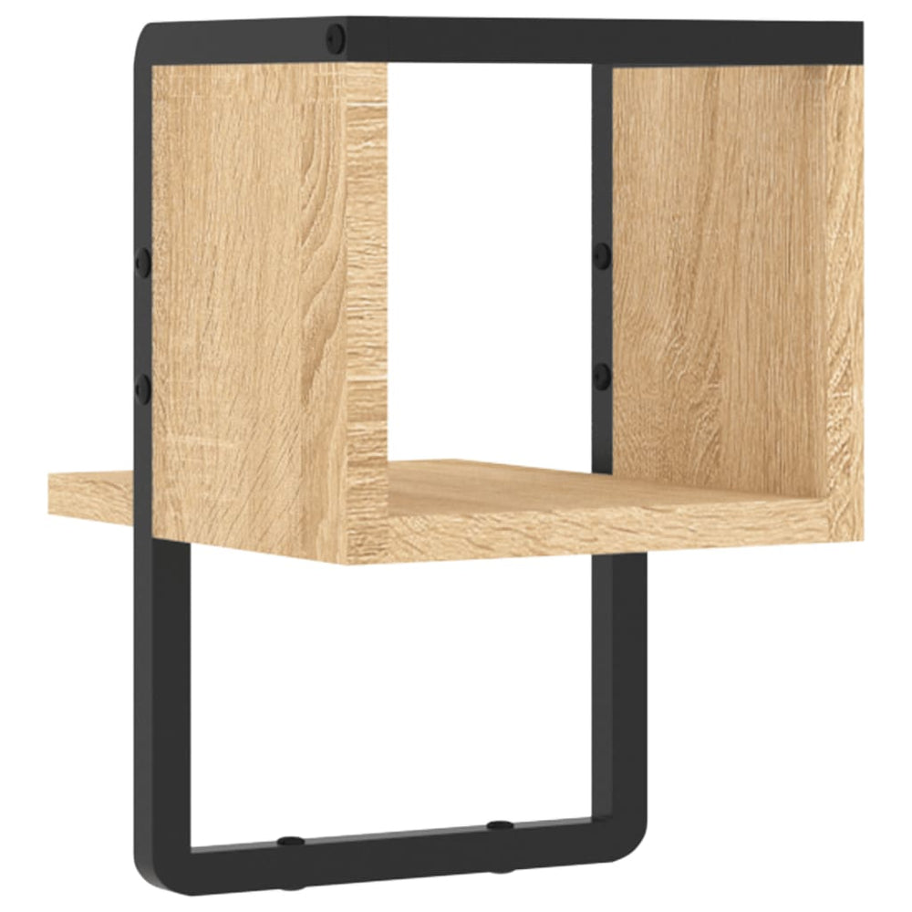 Wandschap met stang 20x25x30 cm sonoma eikenkleurig MeubelReus