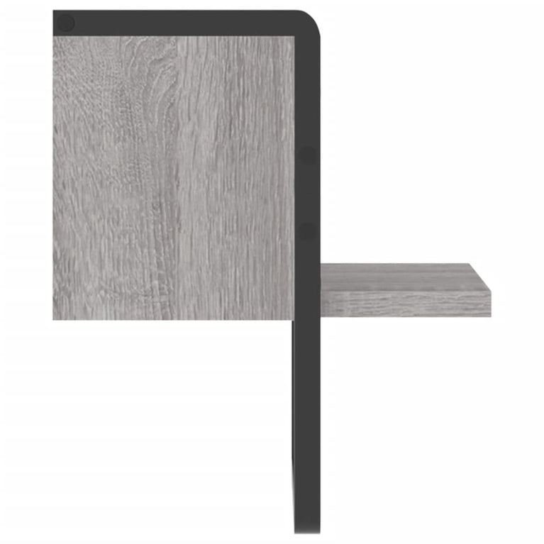 Wandschap met stang 20x25x30 cm grijs sonoma eikenkleurig MeubelReus