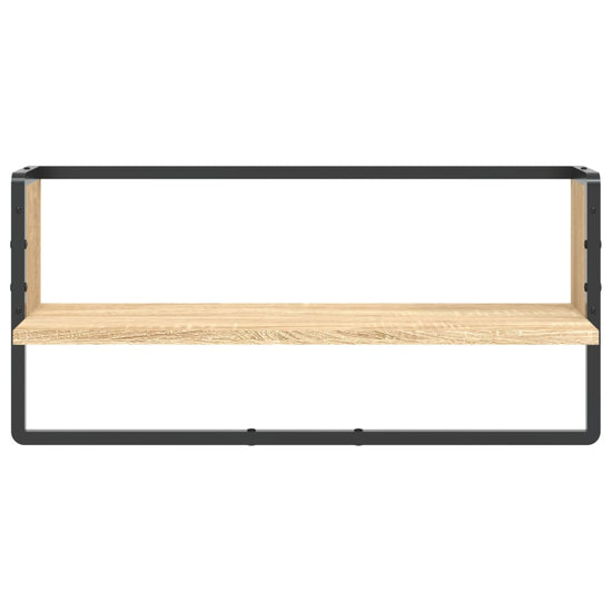 Wandschap met stang 65x25x30 cm sonoma eikenkleurig MeubelReus