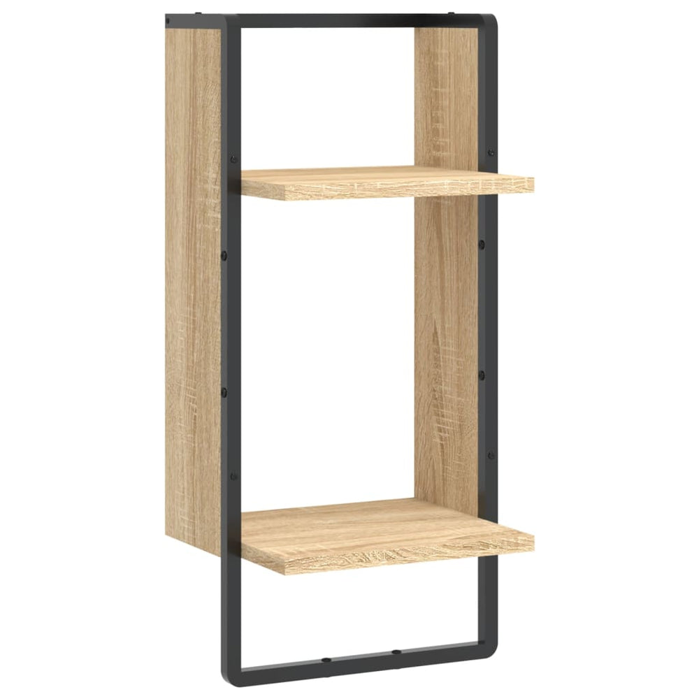 Wandschap met stang 30x25x65 cm sonoma eikenkleurig MeubelReus
