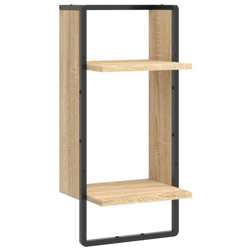 Wandschap met stang 30x25x65 cm sonoma eikenkleurig MeubelReus