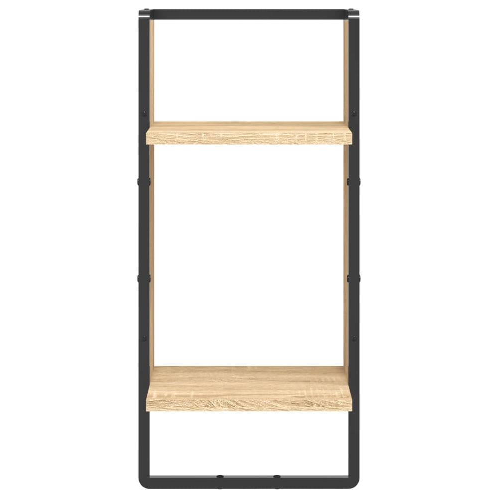 Wandschap met stang 30x25x65 cm sonoma eikenkleurig MeubelReus