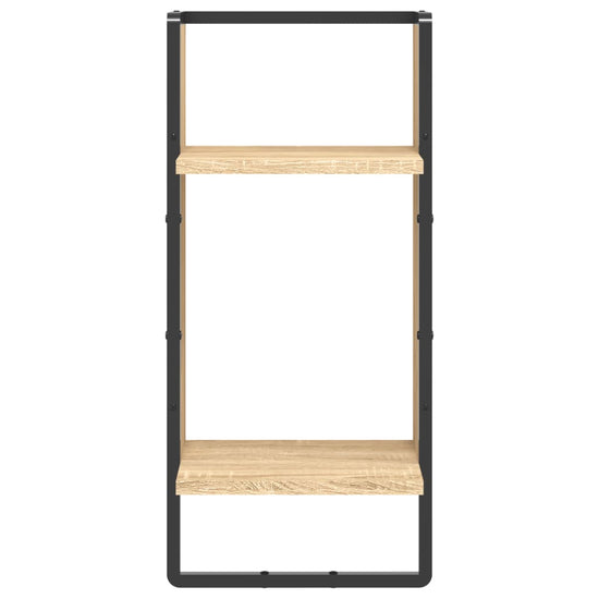 Wandschap met stang 30x25x65 cm sonoma eikenkleurig MeubelReus