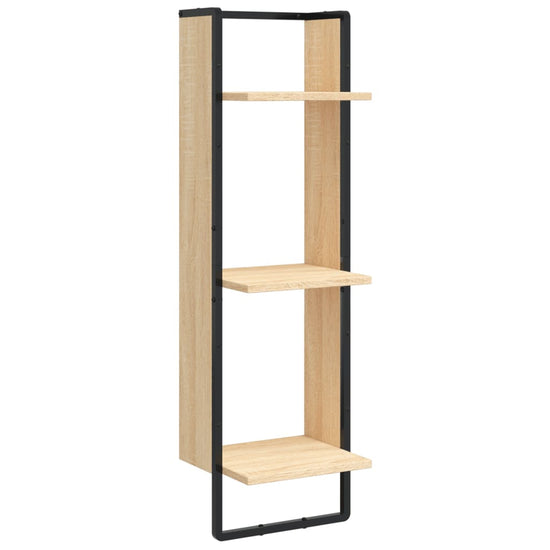 Wandrek 3-laags 30x25x100 cm bewerkt hout sonoma eikenkleurig MeubelReus