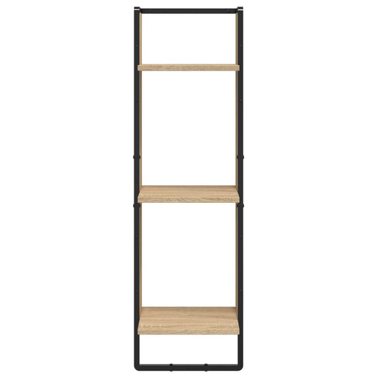 Wandrek 3-laags 30x25x100 cm bewerkt hout sonoma eikenkleurig MeubelReus