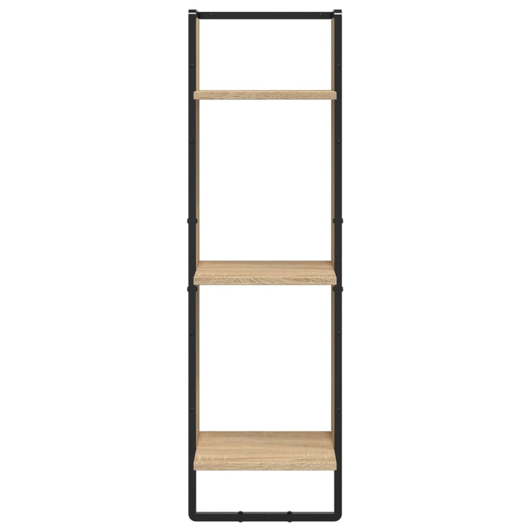 Wandrek 3-laags 30x25x100 cm bewerkt hout sonoma eikenkleurig MeubelReus