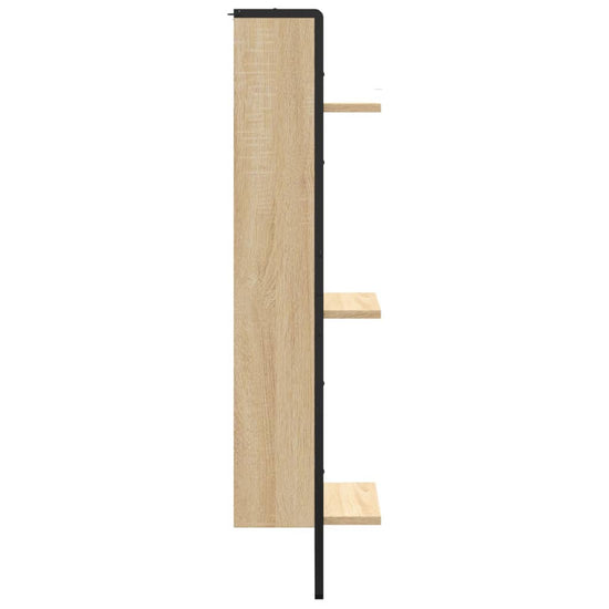 Wandrek 3-laags 30x25x100 cm bewerkt hout sonoma eikenkleurig MeubelReus