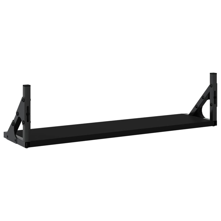 Wandschappen 2 st 60x15x15,5 cm zwart MeubelReus