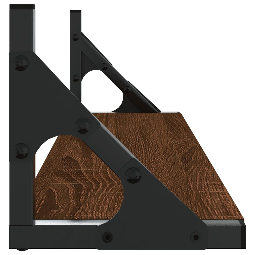 Wandschappen 2 st 60x15x15,5 cm bruin eikenkleur MeubelReus