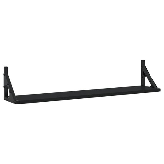 Wandschappen 2 st 80x15x15,5 cm bewerkt hout zwart MeubelReus