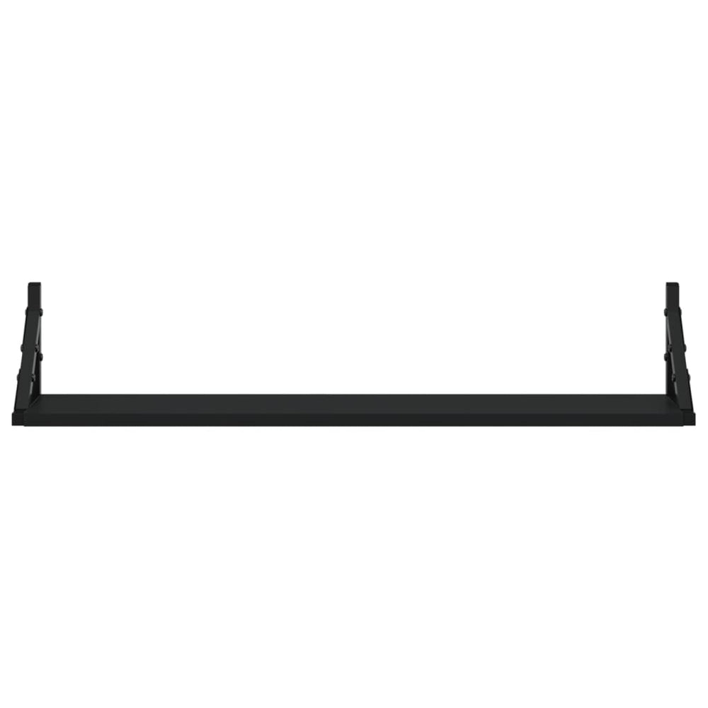Wandschappen 2 st 80x15x15,5 cm bewerkt hout zwart MeubelReus