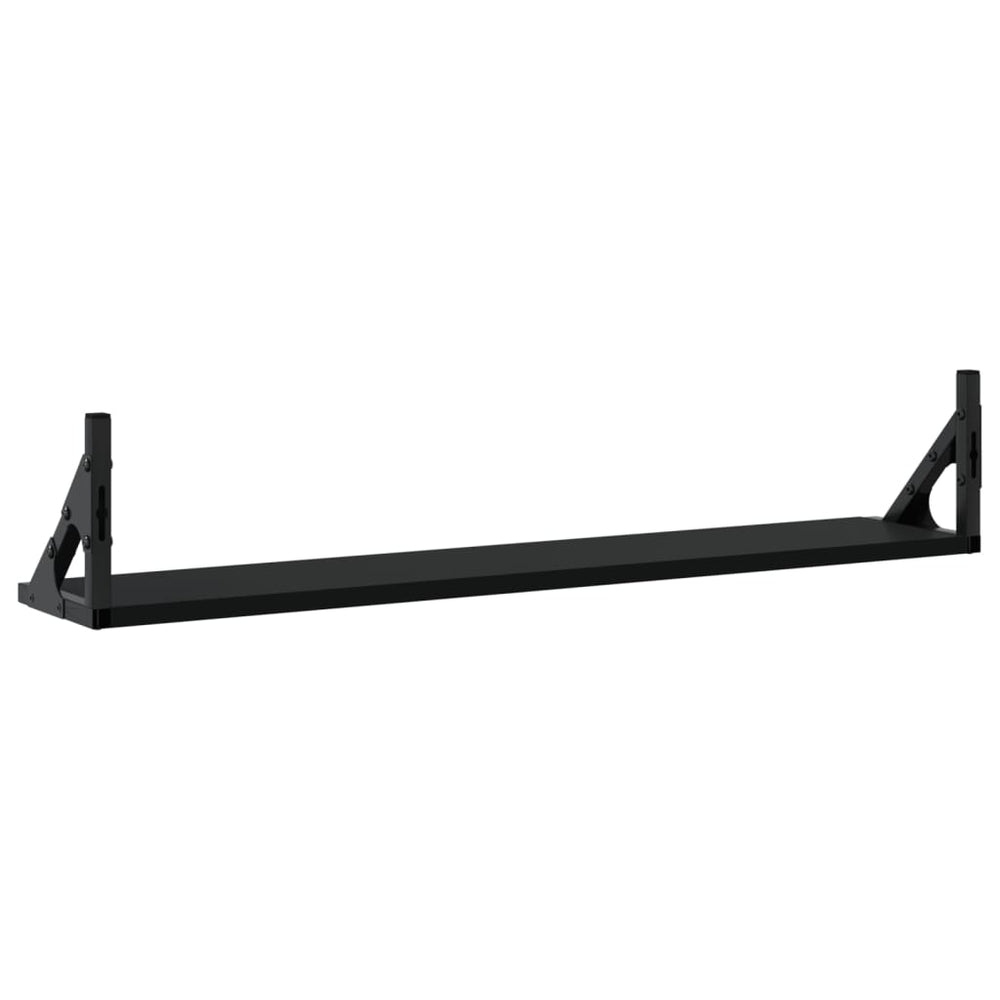 Wandschappen 2 st 80x15x15,5 cm bewerkt hout zwart MeubelReus