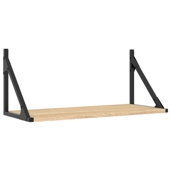 Wandschappen 2 st 60x25x25,5 cm bewerkt hout sonoma eikenkleur MeubelReus