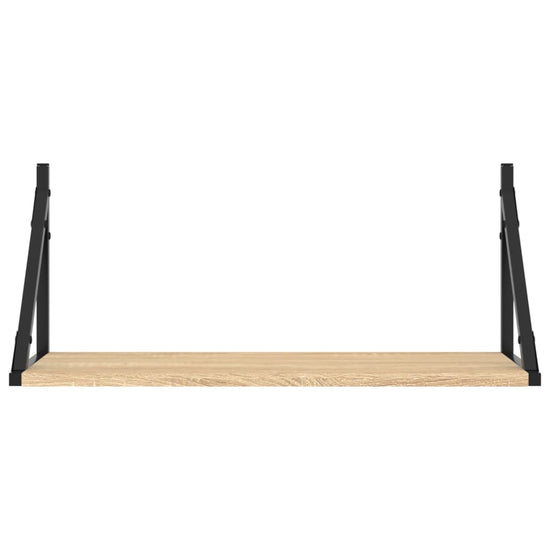 Wandschappen 2 st 60x25x25,5 cm bewerkt hout sonoma eikenkleur MeubelReus
