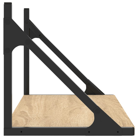 Wandschappen 2 st 60x25x25,5 cm bewerkt hout sonoma eikenkleur MeubelReus