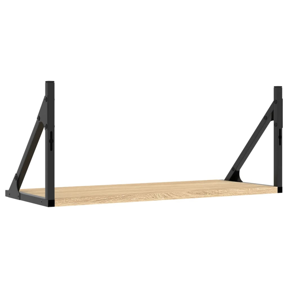Wandschappen 2 st 60x25x25,5 cm bewerkt hout sonoma eikenkleur MeubelReus