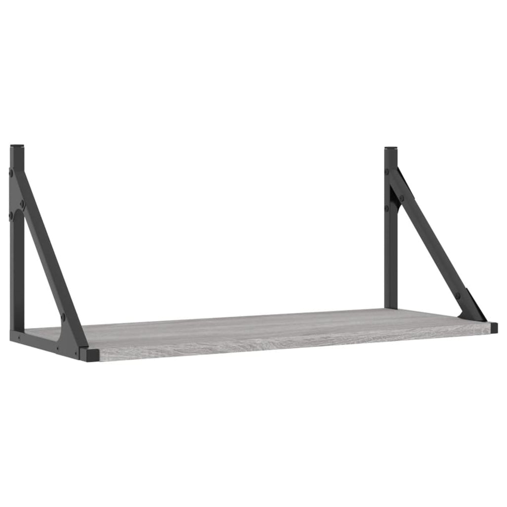 Wandschappen 2 st 60x25x25,5 cm bewerkt hout grijs sonoma eiken MeubelReus