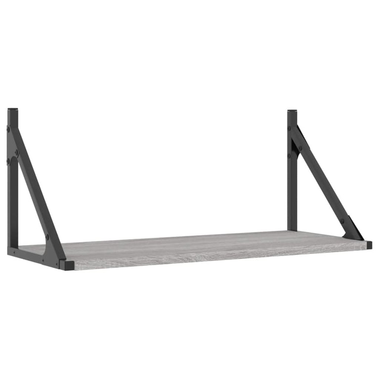 Wandschappen 2 st 60x25x25,5 cm bewerkt hout grijs sonoma eiken MeubelReus