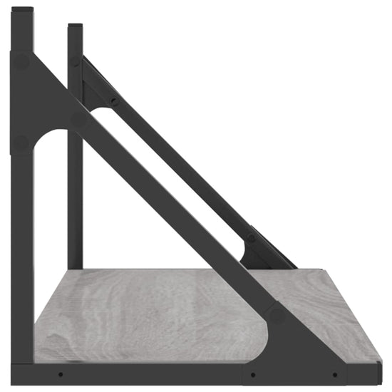 Wandschappen 2 st 60x25x25,5 cm bewerkt hout grijs sonoma eiken MeubelReus