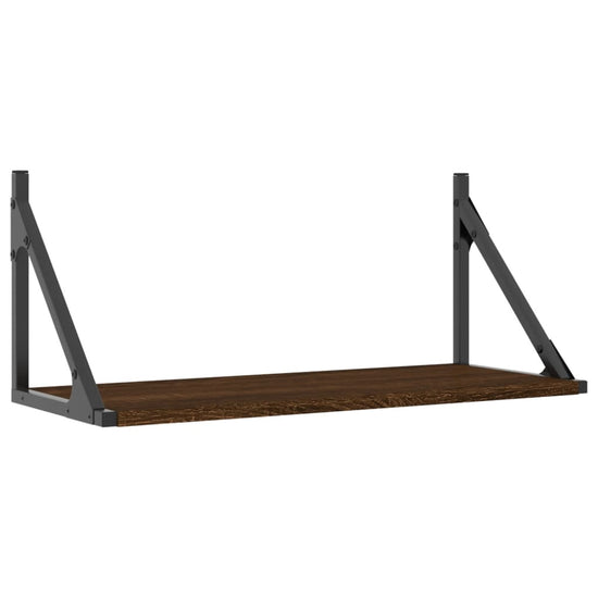 Wandschappen 2 st 60x25x25,5 cm bewerkt hout bruin eikenkleur MeubelReus