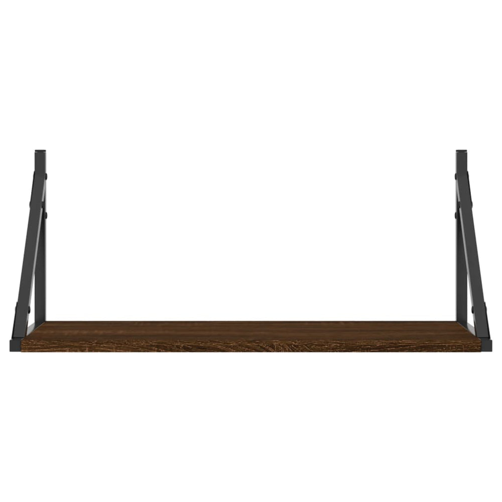 Wandschappen 2 st 60x25x25,5 cm bewerkt hout bruin eikenkleur MeubelReus