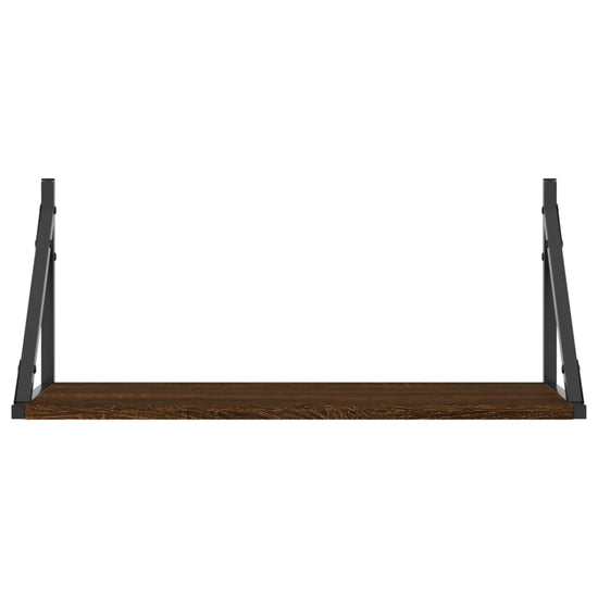 Wandschappen 2 st 60x25x25,5 cm bewerkt hout bruin eikenkleur MeubelReus